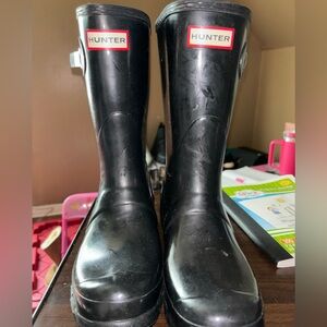 Hunter Matte Black Tall Boots